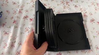 Caja para 10 DVDs Negra