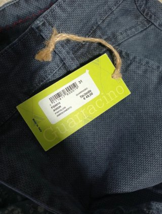 Pantaloni uomo Guarracino gabardine blu taglia 31