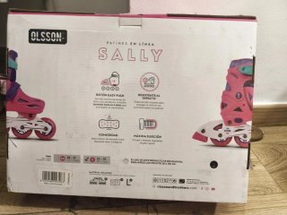Patines rosas niña + casco y protecciones