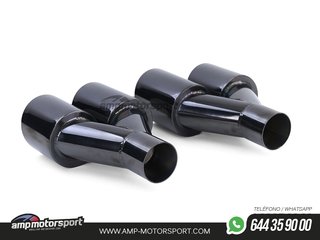DIFUSOR TRASERO BRILLO BMW SERIE 5 F10/F11 + COLAS DOBLES NEGRAS