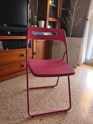 Silla plegable rosa Nisse Ikea
