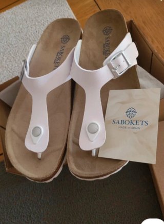 Sandalias Sabokets Blancas Talla 41 sin estrenar