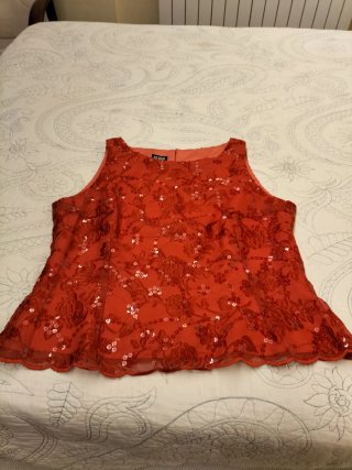 Blusa Vestir rojo suave