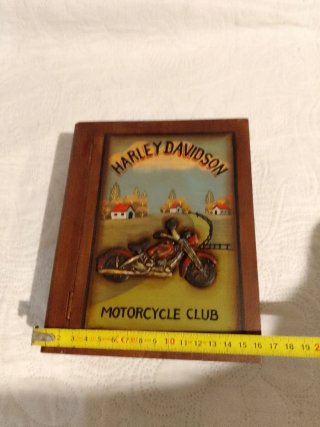 Caja Madera Harley Davidson Moto Club