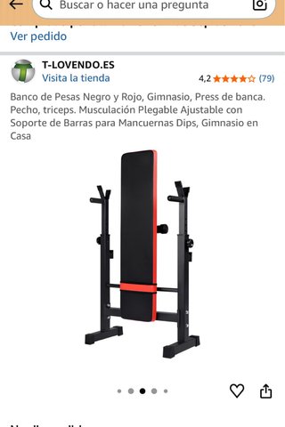 Banco de abdominales con soporte  barra de pesas