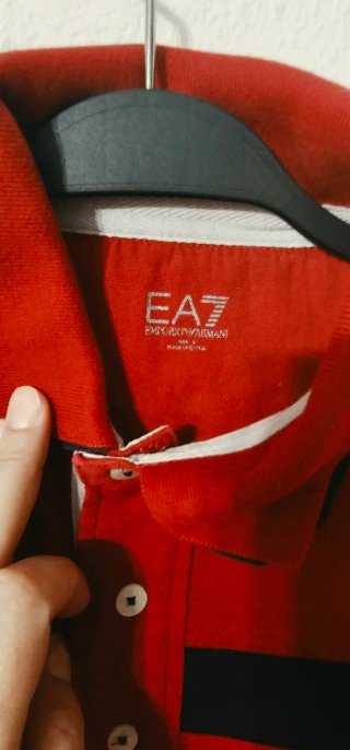 Polo EA7 Rojo Rayas