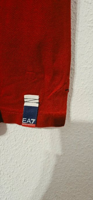 Polo EA7 Rojo Rayas