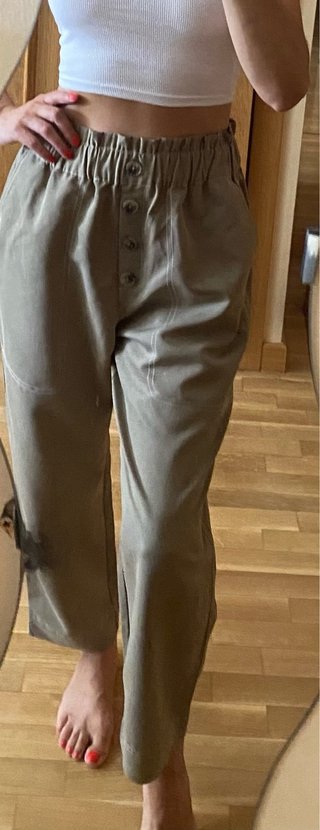 Pantalón Zara Oliva Talla S
