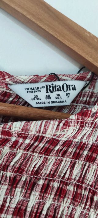 Vestido cuadros Rita Ora Primark Talla 48