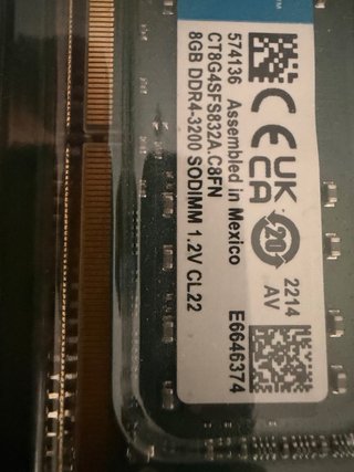 Kit 2x8GB Crucial DDR4 3200MHz SODIMM