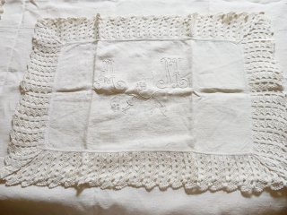 Lenzuolo e federa puro lino vintage