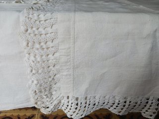 Lenzuolo e federa puro lino vintage
