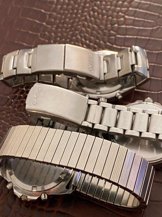 Relojes Seiko, Casio y Festina Plata