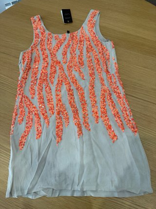 Vestido lentejuelas Mango. Sin estrenar. Talla M.