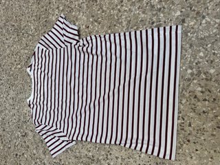 T-shirt Fred Perry righe rosse e bianche