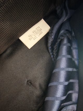 Traje de ceremonia gris con rayas