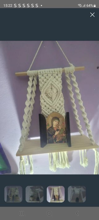 Estantería Macramé Virgen María y Orquídea