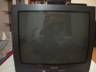 Televisor Philips Negro Antiguo