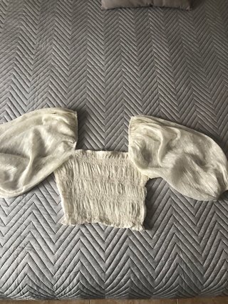 Top Pull & Bear blanco talla M