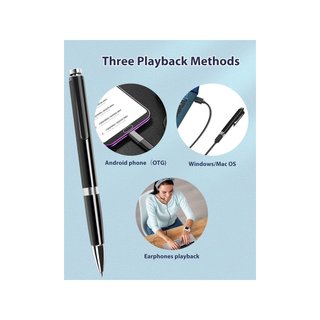 XIXITPY 32GB Negro Grabadora digital activada