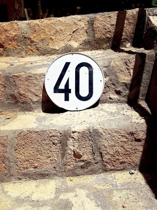 Placa Vintage Límite Velocidad 40 km/h