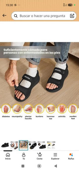 Sandalias Fil-Ville Hombre Negras