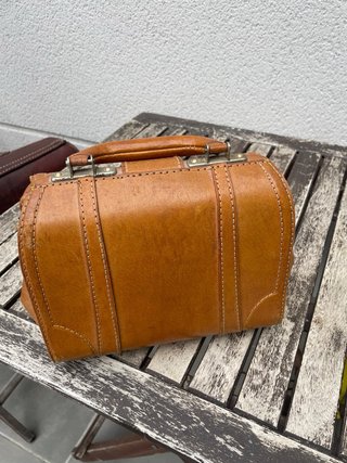 Bolso vintage de cuero marrón 19*22