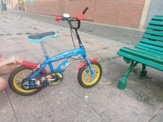 Bicicleta infantil con ruedines