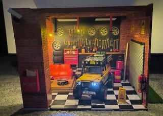 Diorama Taller 4x4 Land Rover Camel Trophy