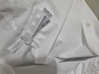 Camisa de vestir Mango Blanca Talla L 100% Algodón