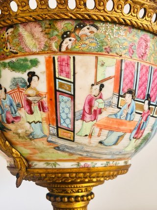 Gran vasija porcelana china montura francesa