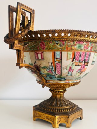 Gran vasija porcelana china montura francesa