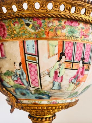 Gran vasija porcelana china montura francesa