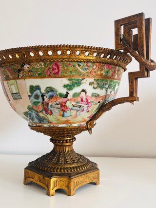 Gran vasija porcelana china montura francesa