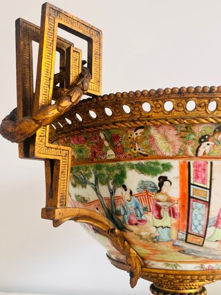 Gran vasija porcelana china montura francesa