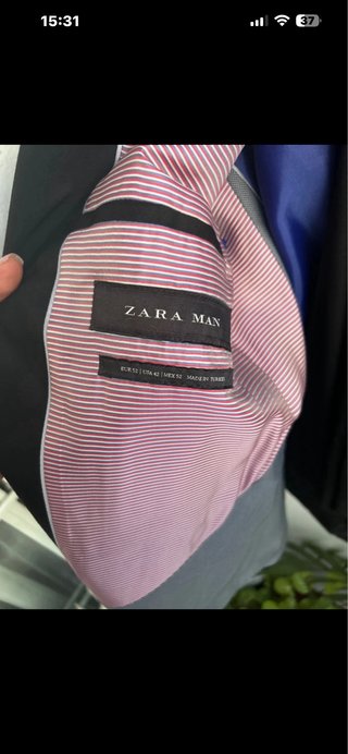 Traje de chaqueta Zara hombre negro