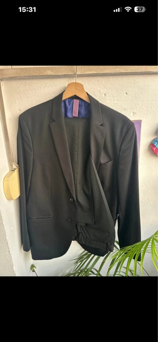 Traje de chaqueta Zara hombre negro