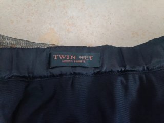 Gonna Midi Tulle Nero Dettaglio Cuore