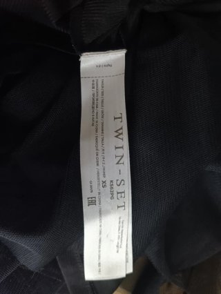 Gonna Midi Tulle Nero Dettaglio Cuore