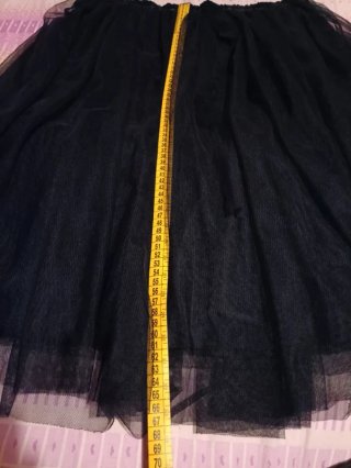 Gonna Midi Tulle Nero Dettaglio Cuore
