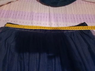Gonna Midi Tulle Nero Dettaglio Cuore