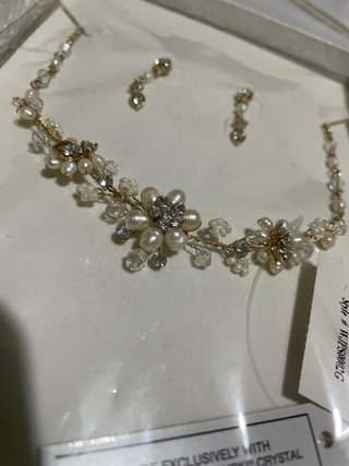 Conjunto Collar y Pendientes Perlas