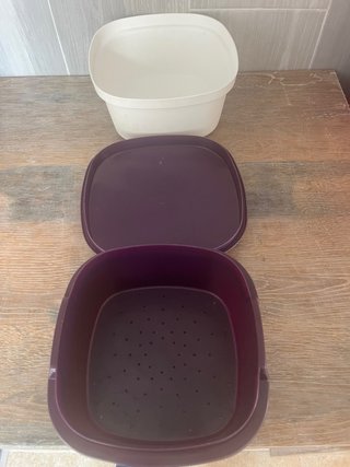 Lote Tupperware Morado y Blanco