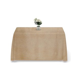 Falda mesa camilla rectangular chenilla crudo