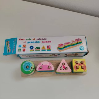 Juego de madera educativo figuras geométricas