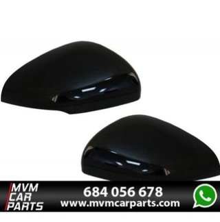 Carcasas de espejo retrovisor en Negro Brillo para