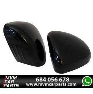 Carcasas de espejo retrovisor en Negro Brillo para