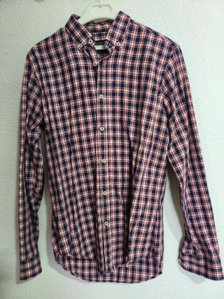 Camisa cuadros Zara Talla S Roja y Azul