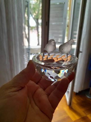 Swarovski Ciotola con uccellini cod.010029