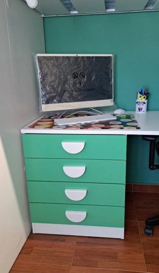Litera Ikea Smastad Blanca y Verde